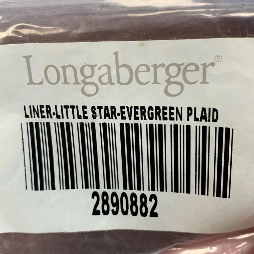 Longaberger Liner for The Little Star Basket. I'm Evergreen Plaid.
